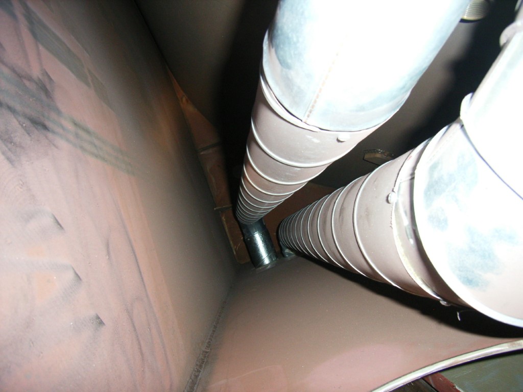 Cavidades interiores del barco durante construcción