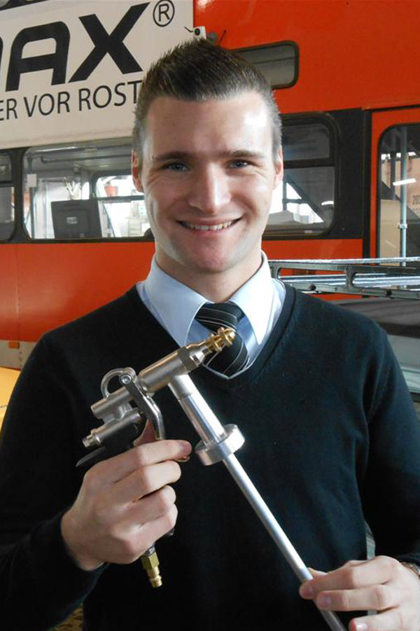 Pistola de recubrimiento inferior ajustable para USB N°1